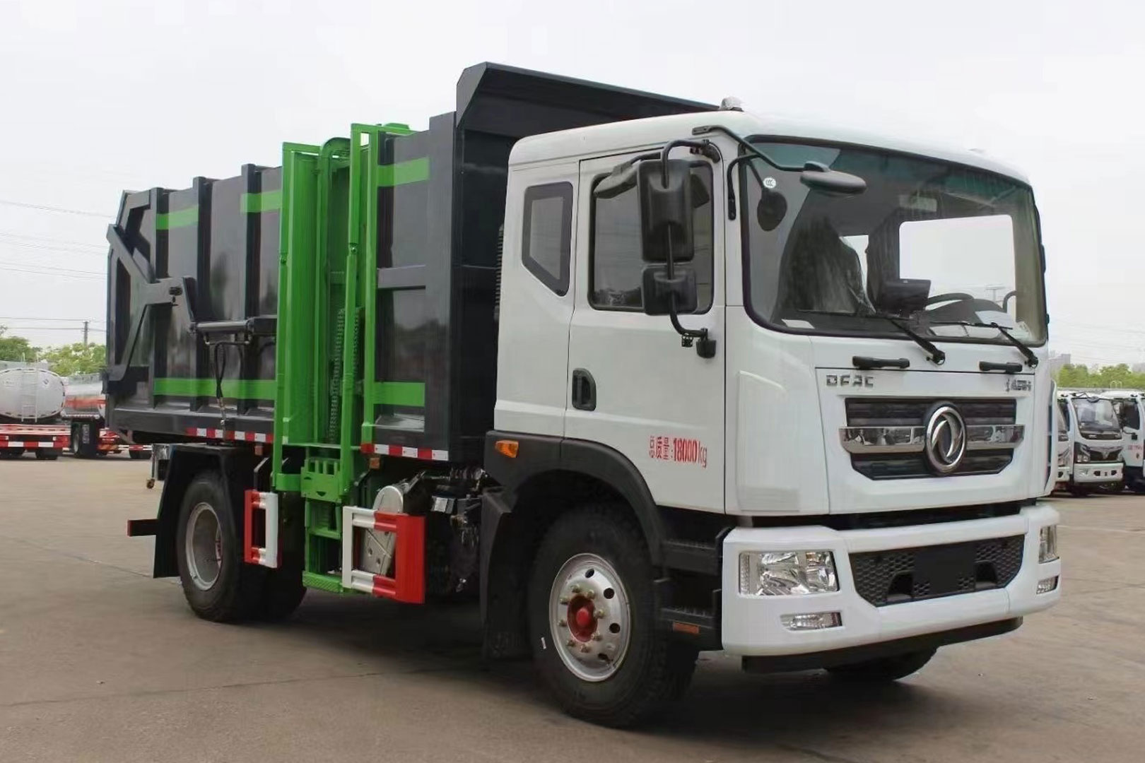 Dump Garbage Truck Factory Manufacture Side Hang Up Type
